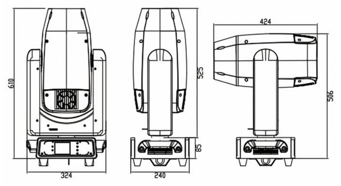 Габаритный чертёж Fusion 400