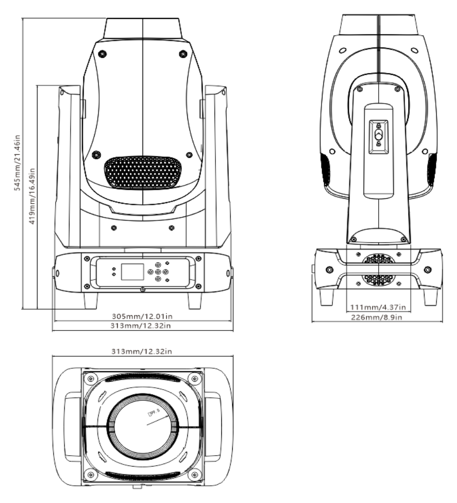 Габаритный чертёж Fusion 350