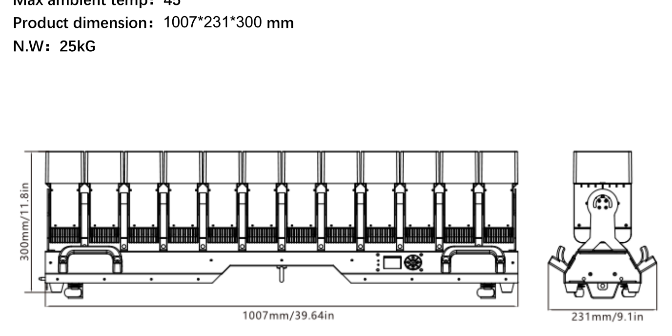 Габаритный чертёж Orbit 720